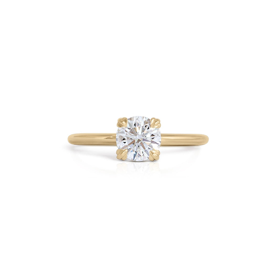 Cornice Ring / Lab Round Diamond by Goldpoint