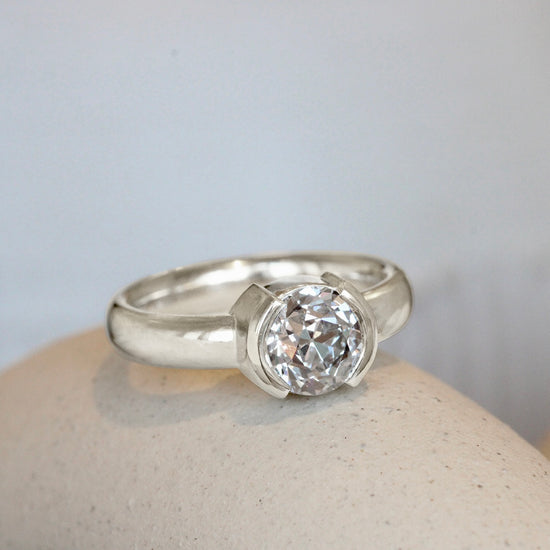 Side view of Dobbin Ring Old Euro Lab Diamond 1.53ct by Goldpoint