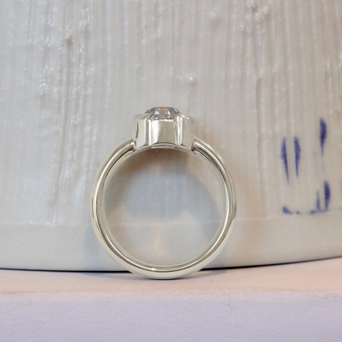 Ellipse Ring / Lab Old Euro Diamond