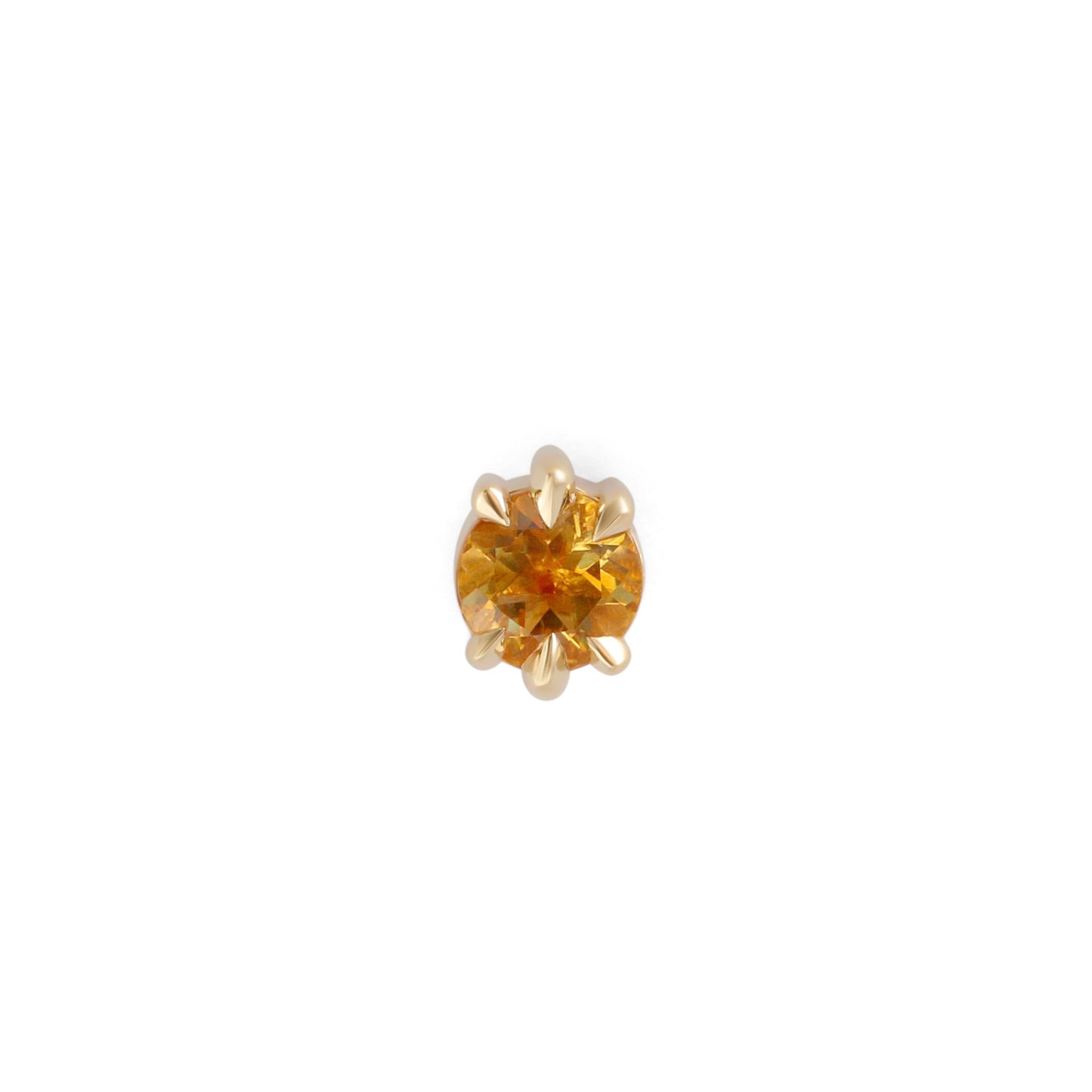 Talon Earring / Round Citrine