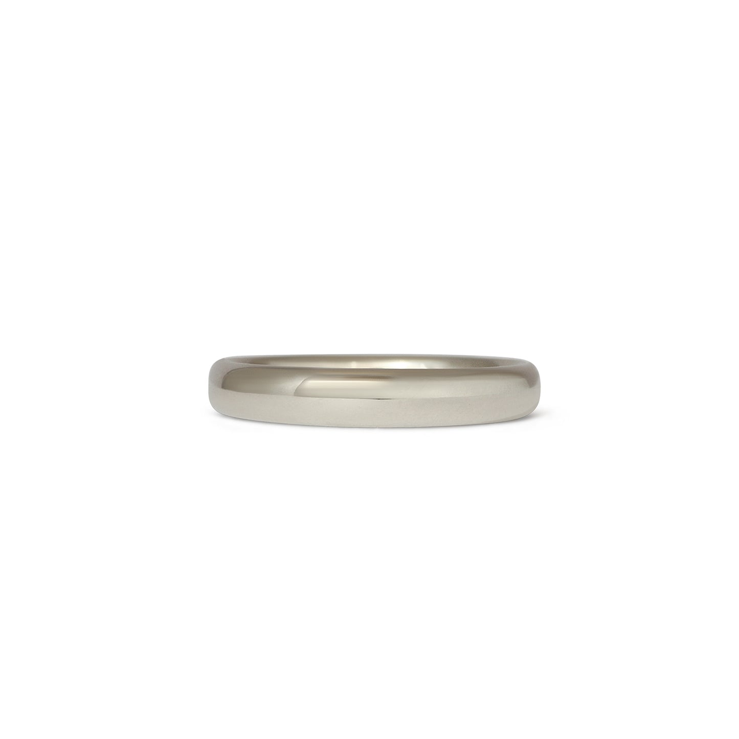 Front view of Ellipse Band / Medium White Gold