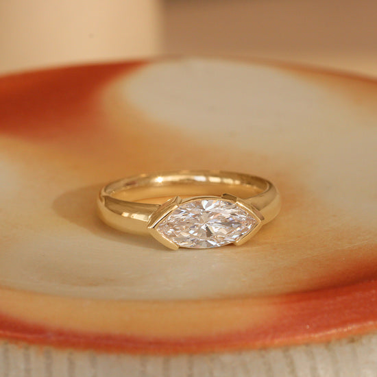 Ellipse Ring / Lab Marquise Diamond II