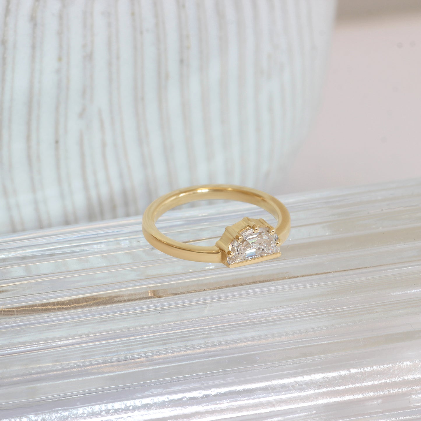 Horizon Miro Ring / Lab Half Moon Diamond by Goldpoint