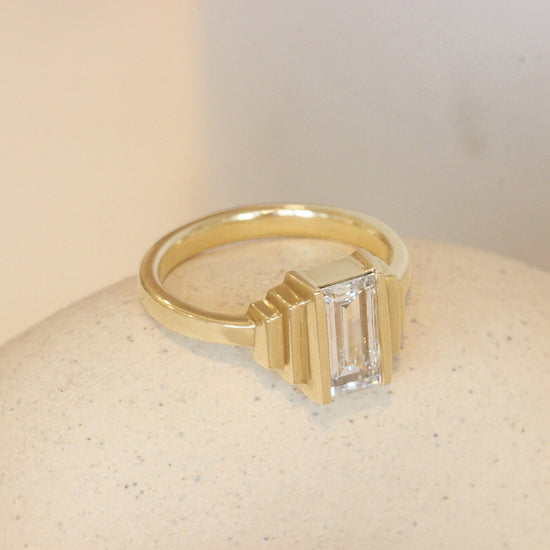 Step Ring / Lab Baguette Diamond