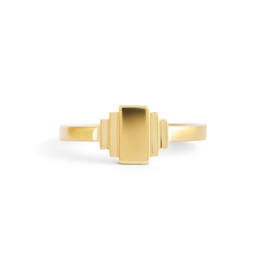 Step Signet Ring / Rectangle