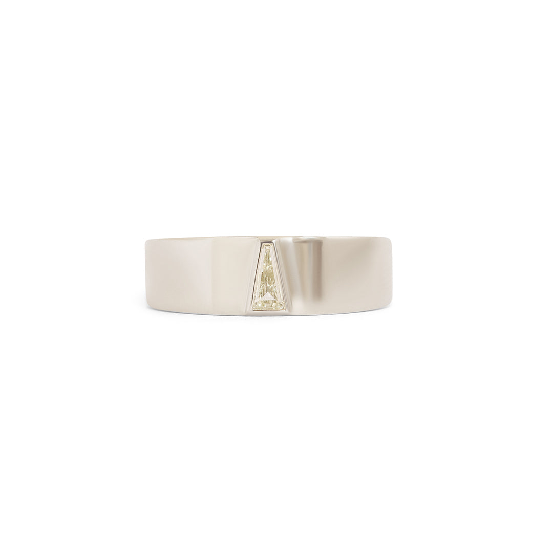 Horizon Band / Yellow Tapered Baguette Diamond by Goldpoint